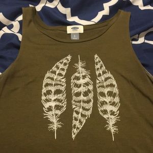 Army Green Old Navy tank top.
